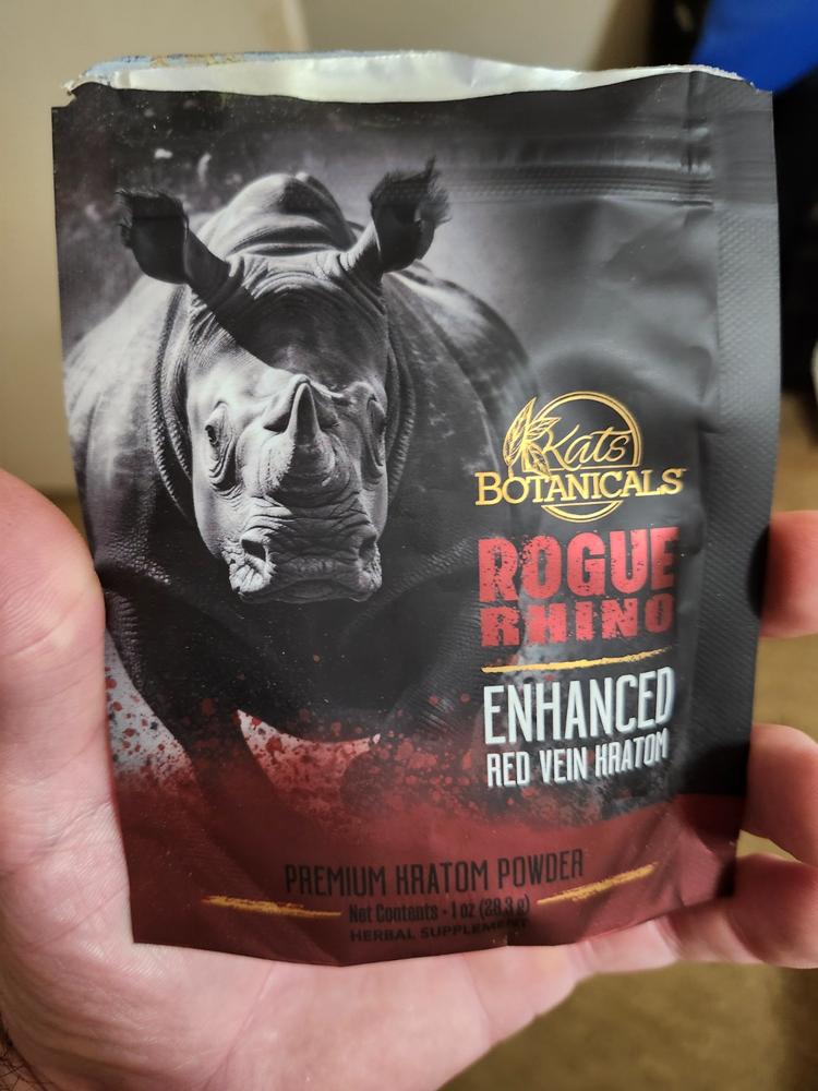 Rogue Rhino Enhanced Red Vein Kratom - 28.3 Grams Powder - Customer Photo From Billy Jennings