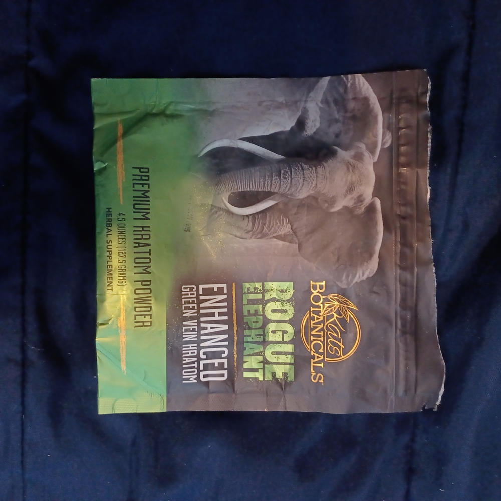 Rogue Elephant Enhanced Green Vein Kratom - 127.5 Grams Powder - Customer Photo From Tim Braddock