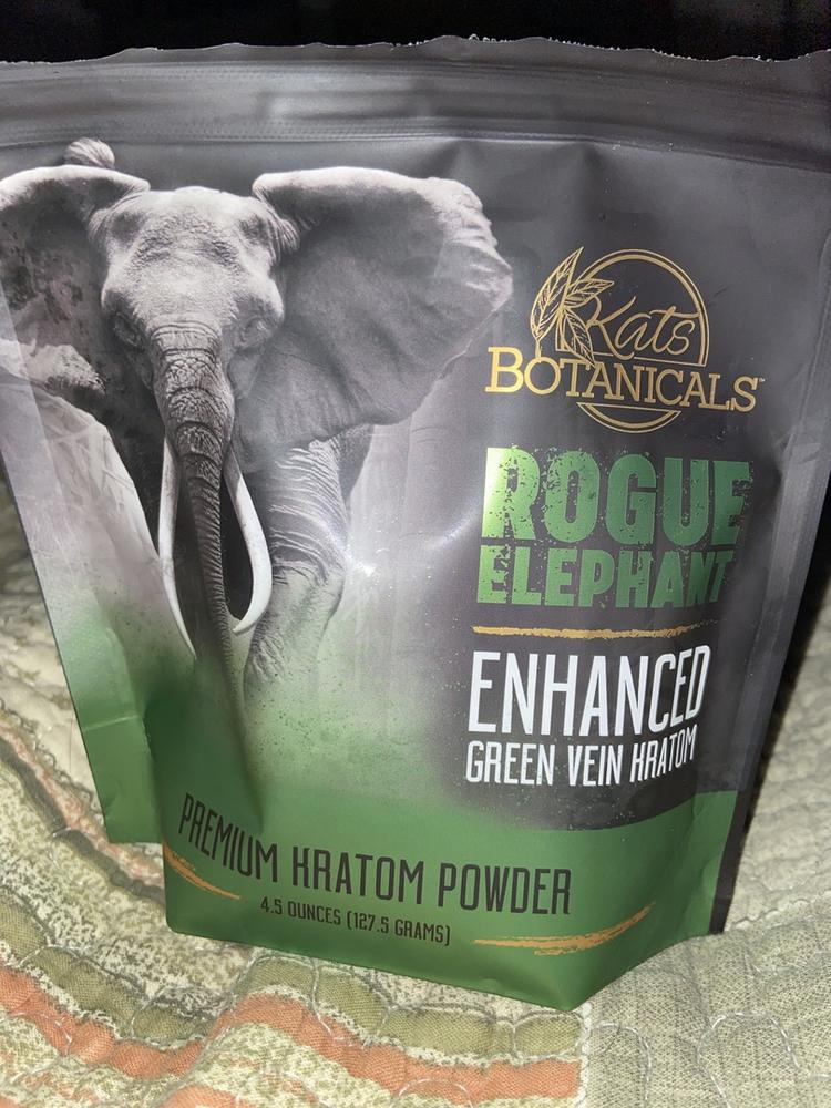 Rogue Elephant Enhanced Green Vein Kratom - 127.5 Grams Powder - Customer Photo From Amanda C.