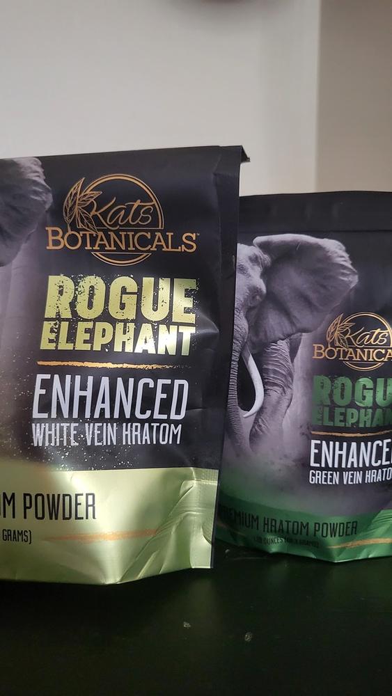 Rogue Elephant Enhanced Green Vein Kratom - 127.5 Grams Powder - Customer Photo From Tashonti M.
